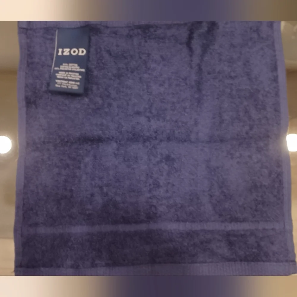 IZOD Navy Blue sport hand towel